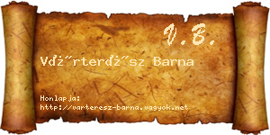 Várterész Barna névjegykártya